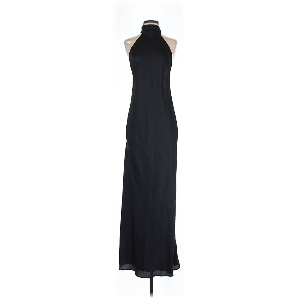 Show Me Your Mumu Lisa Maxi Dress in Black Luxe Satin L - Picture 6 of 10